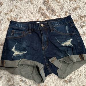 Kancan Jean distressed shorts